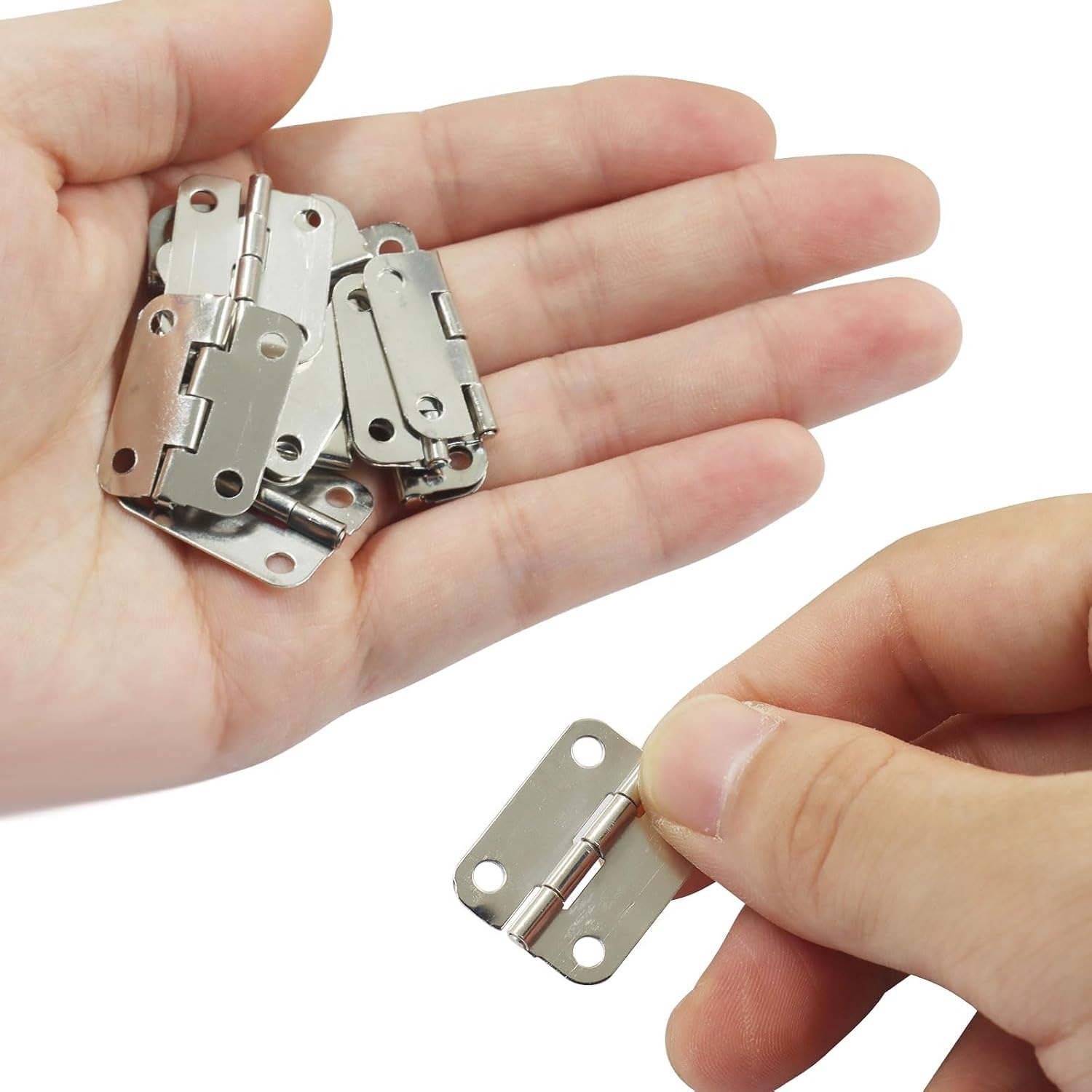 Murtenze Mini Silver Butt Hinges, 24 Pack: image 6