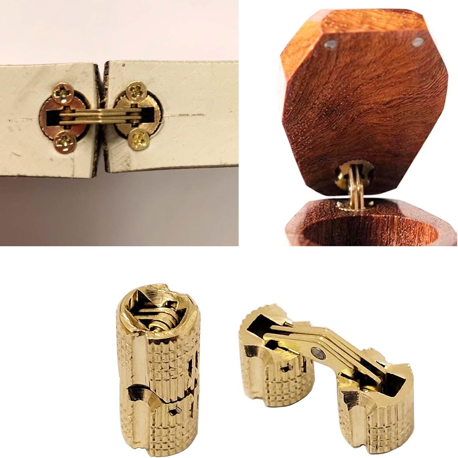 Auto-plaza 8mm Brass Barrel Hinges, 10 Pack: image 4