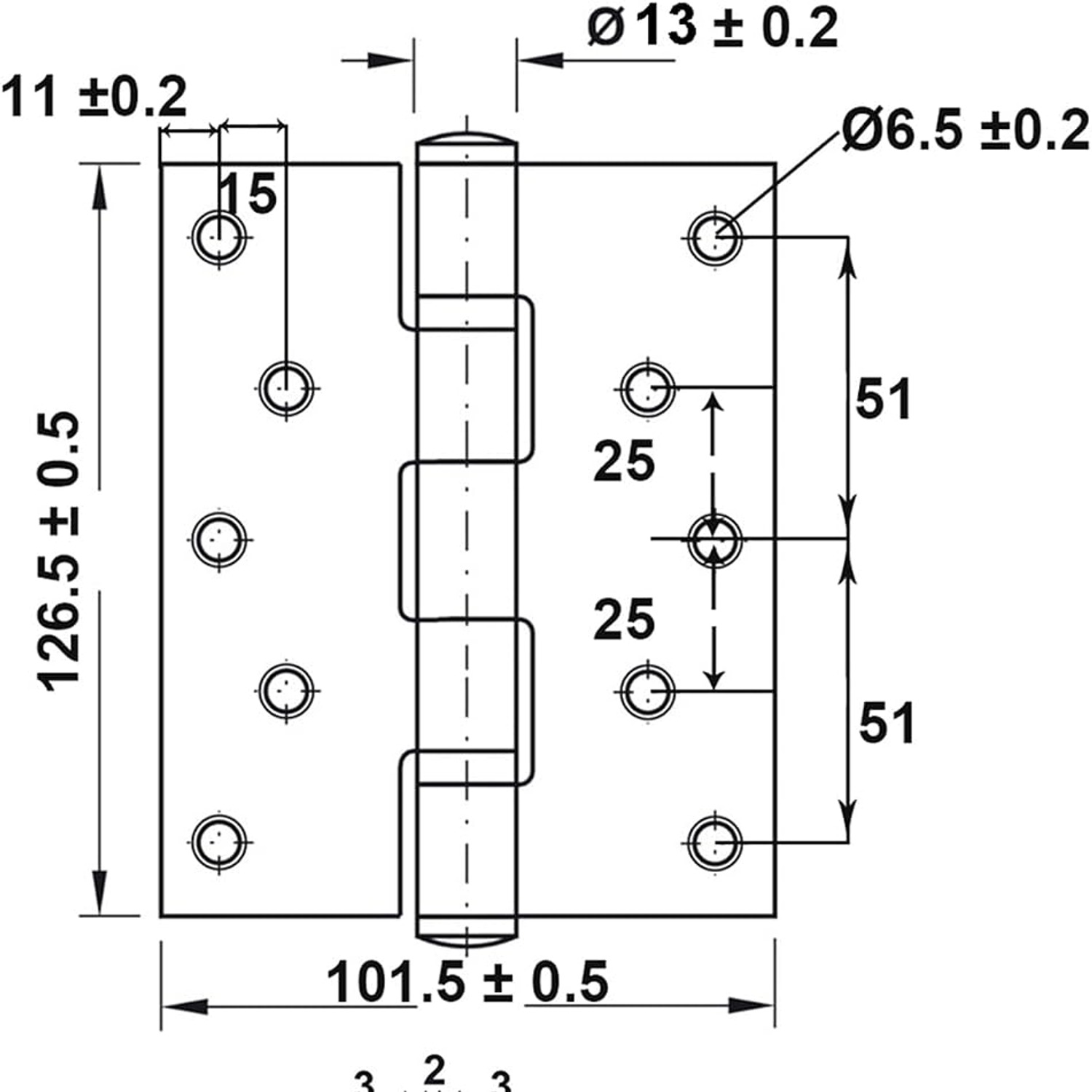 Ball Bearing Door Hinges, Stainless Steel, 127 x 102mm (4 Pack): image 2