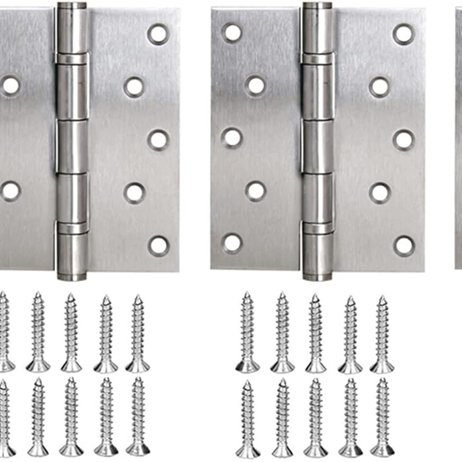 Ball Bearing Door Hinges, Stainless Steel, 127 x 102mm (4 Pack): image 7