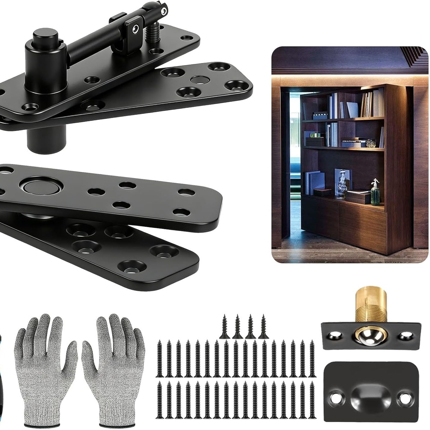 AGJIQ Concealed Pivot Door Hinge Set
