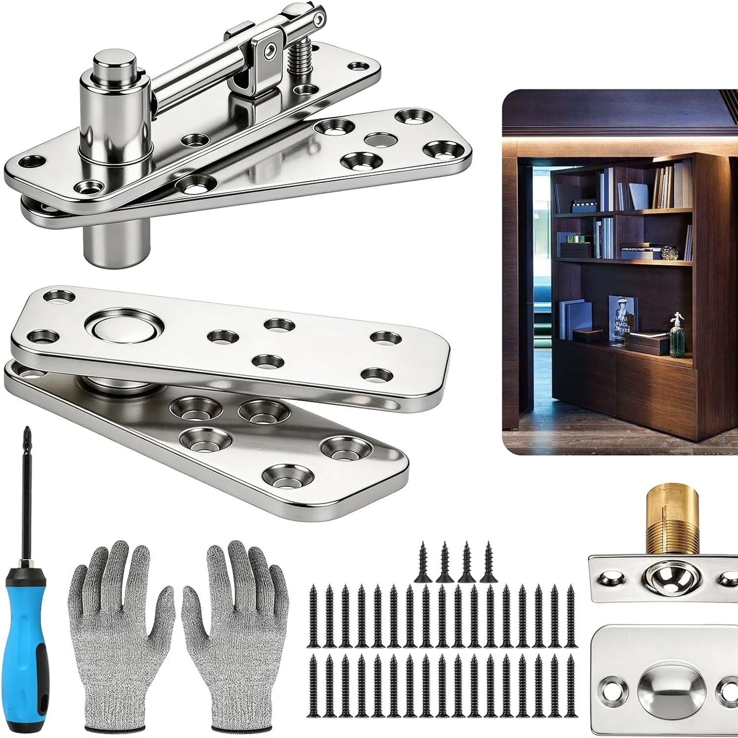 AGJIQ Concealed Pivot Door Hinge Set: image 8