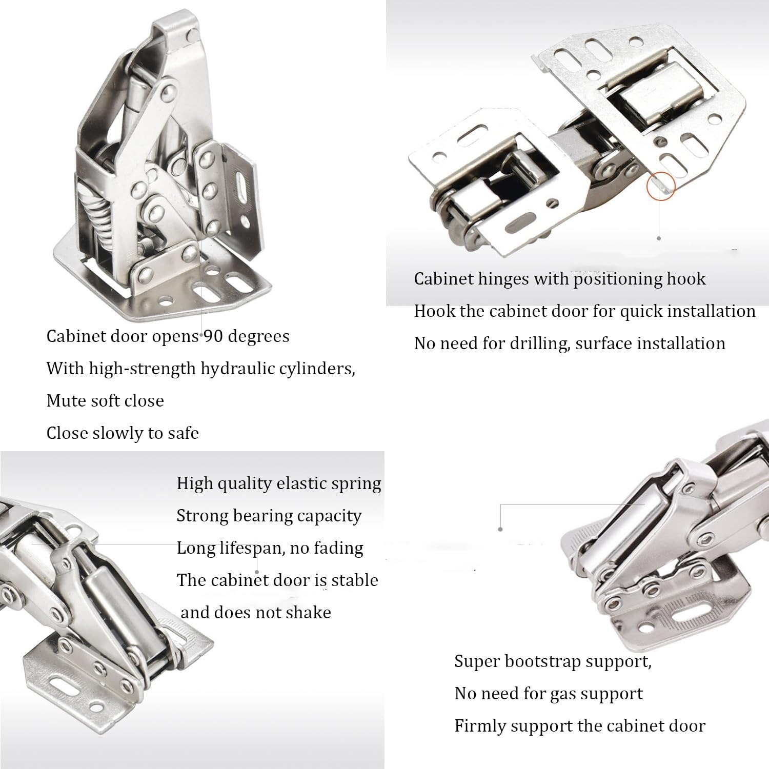 MTSmart Soft Close RV Cabinet Hinges, Pack of 4: image 6