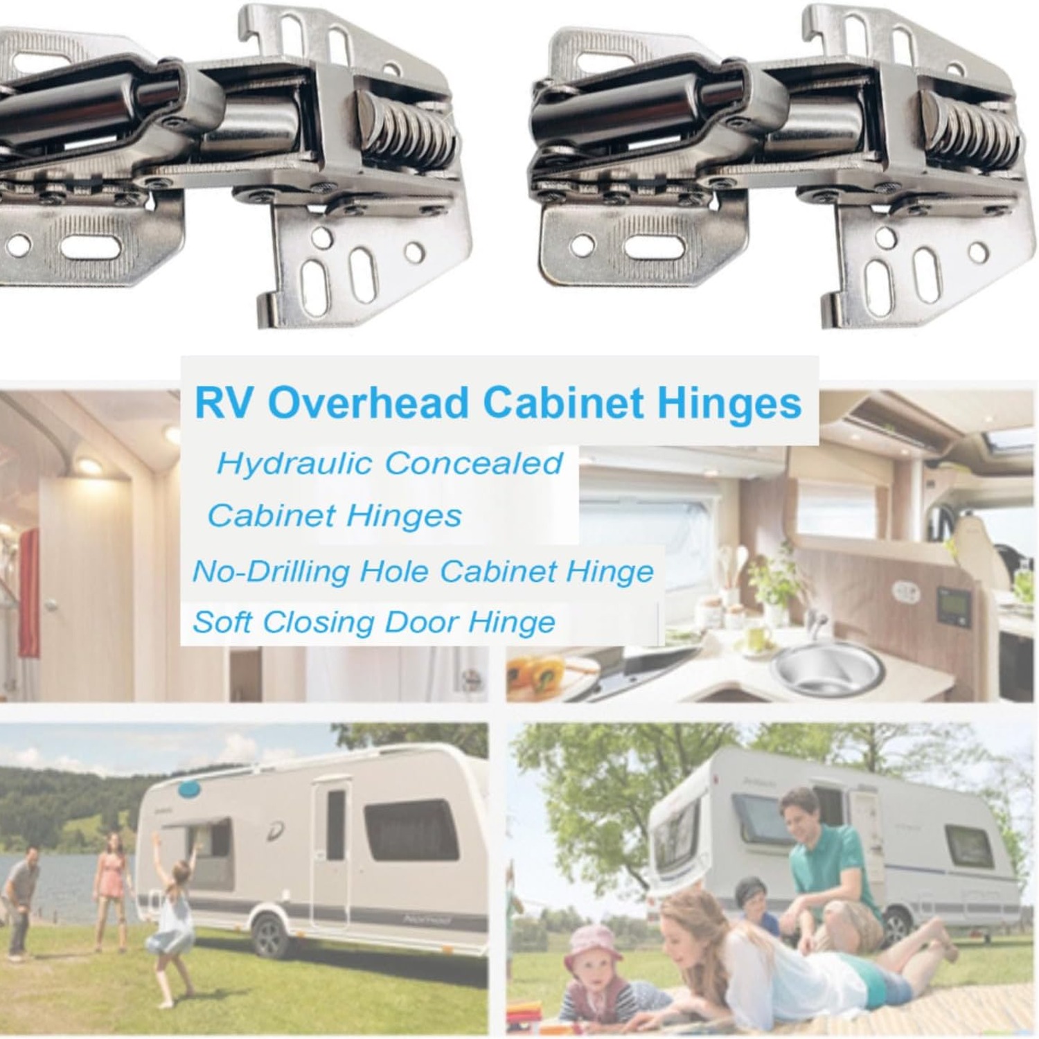 MTSmart Soft Close RV Cabinet Hinges, Pack of 4: image 7