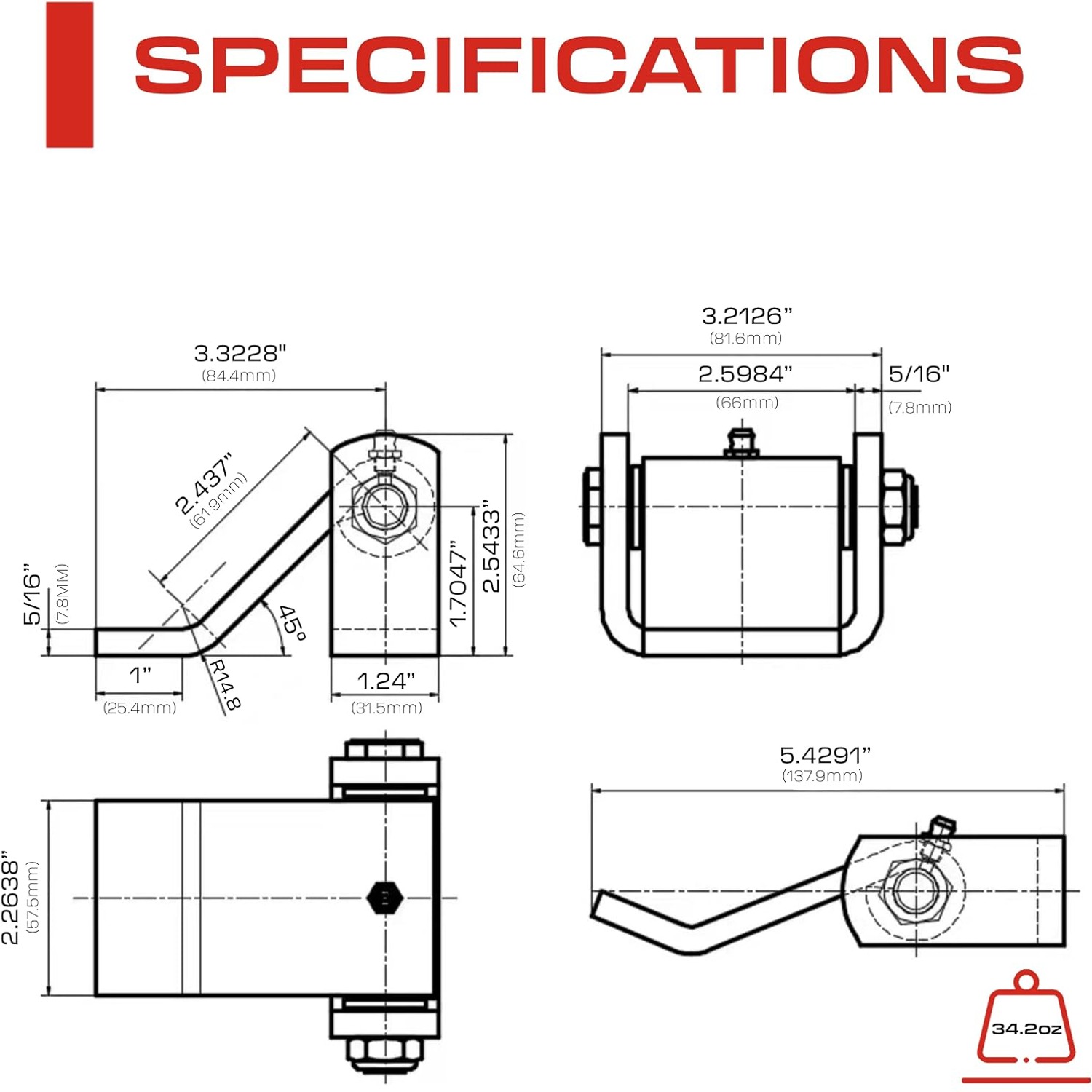 Sidco Supply Weld-On Trailer Strap Hinge