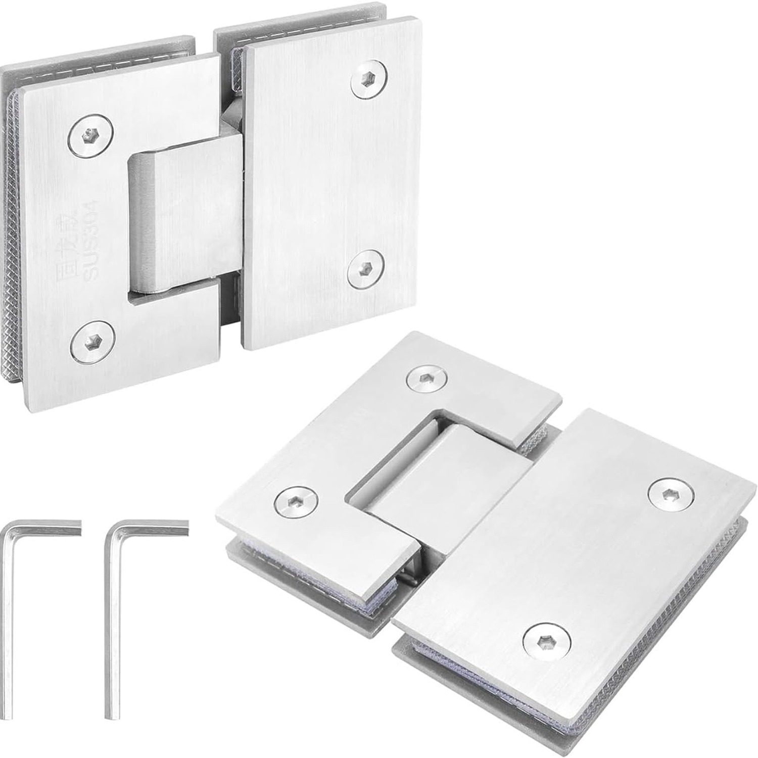 Veumoie Brushed Glass Shower Door Hinges